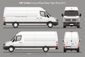 VW Crafter LWB Delivery Van Blueprint Royalty Free Stock Photo