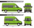 VW Crafter MWB and SWB High Roof Autobus 2011 Blueprint Royalty Free Stock Photo