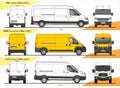 Set of Cargo Delivery Vans L3H2 2020 Royalty Free Stock Photo