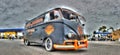 VW Kombi painted in Harley Davidson Colors