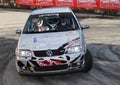 A VW Polo GTI race car involved in the race