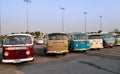 VW van owners gathering at volkswagen club meeting Royalty Free Stock Photo