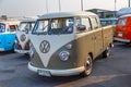 VW van owners gathering at volkswagen club meeting Royalty Free Stock Photo