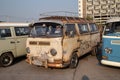 VW van owners gathering at volkswagen club meeting Royalty Free Stock Photo