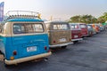 VW van owners gathering at volkswagen club meeting Royalty Free Stock Photo