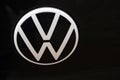 VW VOLKSWAGEN Logo over Black Royalty Free Stock Photo