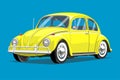 VW Yellow Beetle Classic Car