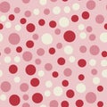 Seamless pattern in retro style circles pink background Royalty Free Stock Photo