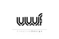 VWF Creative Unique Modern Letter Logo Design. Elegant Monogram Logo Design with Decorative Elements and Typography Royalty Free Stock Photo
