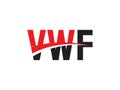 VWF Letter Initial Logo Design Vector Illustration Royalty Free Stock Photo