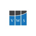 VWS letter logo design on WHITE background. VWS creative initials letter logo concept. VWS letter design Royalty Free Stock Photo