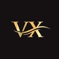 VX letter logo. Initial VX letter business logo design vector template