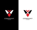 VX, XV Letter Logo Design. Simple and Creative Letter Concept Illustration vector