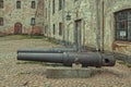 Vyborg Castle. The old cannons in Lower Yard.