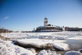 Vyborg castle winter Royalty Free Stock Photo