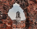 Vyborg Clock Tower. Belfry of the Vyborg Cathedral. Royalty Free Stock Photo