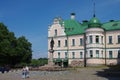 Vyborg, Russia - July, 2021: Vekrut`s House - a former merchant`s house on the Old Town Hall Square