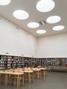 Vyborg, Russia - May 3, 2020, the central city library of Vyborg, designed by the Finnish architect Alvar Aalto in the historic ci