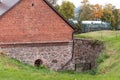 Vyborg, Russia September 25, 2016: View bastion Pantserlaks. Fortification medieval Vyborg
