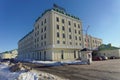 Vyksa, Russia. - February 9.2016. Batashev hotel in the center of Vyksa.