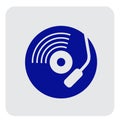 Vynil Disc Simpel Logo Icon Vector Ilustration Royalty Free Stock Photo