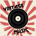 vynil record with vintage style Royalty Free Stock Photo