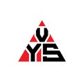 VYS triangle letter logo design with triangle shape. VYS triangle logo design monogram. VYS triangle vector logo template with red Royalty Free Stock Photo