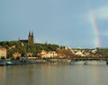 Vysehrad with rainbow, Prague Royalty Free Stock Photo