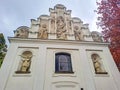 Vysoke Myto- Czech- 25 April 2024: beautiful Church of the Holy Trinity, 1543