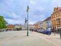 Vysoke Myto- Czech- 25 April 2024: The center of old town with beautiful houses