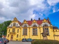 Vysoke Myto- Czech- 25 April 2024: The center of old town with beautiful houses