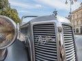 VYSOKE MYTO, CZECH REPUBLIC - Sept. 09. 2018. Historical car Praga Piccolo, 1938, exposed car on the square in Vysoke Myto.