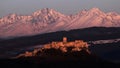 Vysoke Tatry mountain range with Spissky hrad , Slovakia