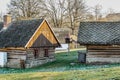 Vysoky Chlumec,Czech republic-December 30,2020.Open-air museum of rural buildings.Folk architecture in the Central Bohemian Royalty Free Stock Photo