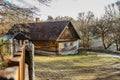 Vysoky Chlumec,Czech republic-December 30,2020.Open-air museum of rural buildings.Folk architecture in the Central Bohemian Royalty Free Stock Photo