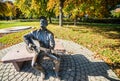 Vytautas Kernagis memorial sculpture in Nida, Lithuania