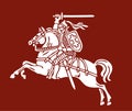 Vytis Lithuania symbol an armored rider on a horse