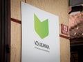 Vzajemna logo in front of their office for Ljubljana.