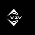 VZV abstract technology logo design on Black background. VZV creative initials letter logo concept