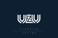VZV Creative Unique Modern Letter Logo Design Royalty Free Stock Photo