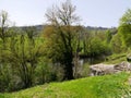 The VÃÂ©zÃÂ¨re river at Tursac in the Dordogne Royalty Free Stock Photo