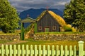 VÃÂ­dimyrarkirkja turf and wooden church built in 1834 at summer sunny day