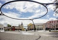 VÃÂµru, VÃÂµrumaa/Estonia-06JUL2020: Main city square of VÃÂµru in Estonia, Europe.