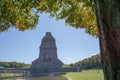 the vÃÂ¶lkerschlachtdenkmal in leipzig with the lake of tears Royalty Free Stock Photo