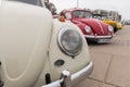 W beetles parked at VW aircooled car show at Scheveningen beach Royalty Free Stock Photo