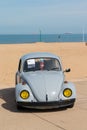 W classic beetle car at Scheveningen beach car show Royalty Free Stock Photo