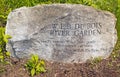 civil rights activist W.E.B. DuBois River Garden memorial granite stone