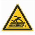 W036 ISO 7010 Registered safety signs Warnings Fragile roof