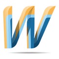 W Letter Colorful Modern alphabet logo