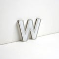 W letter isolated on white background Royalty Free Stock Photo